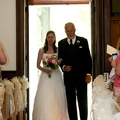 Jim escorting the bride down the aisle